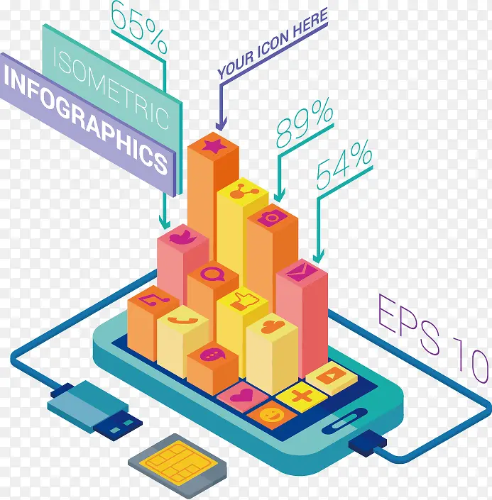 矢量手机图表PNG图片素材下载 图片编号qarpnroa 免抠素材网