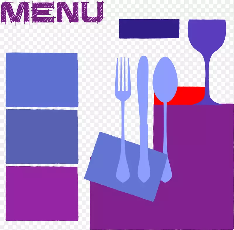 紫色餐具背景