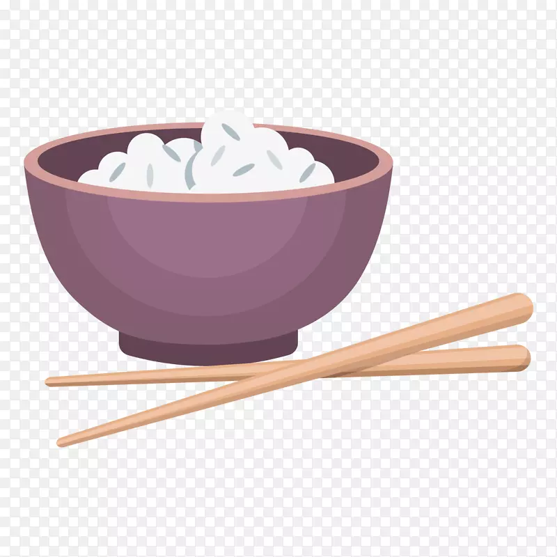 灰色圆弧米饭食物元素
