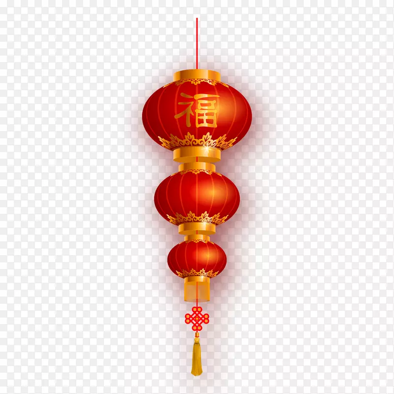精致红色灯笼中国年传统节日装饰