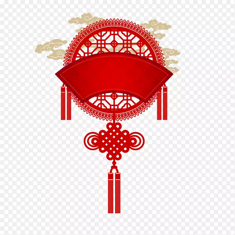 一个红色的中国结