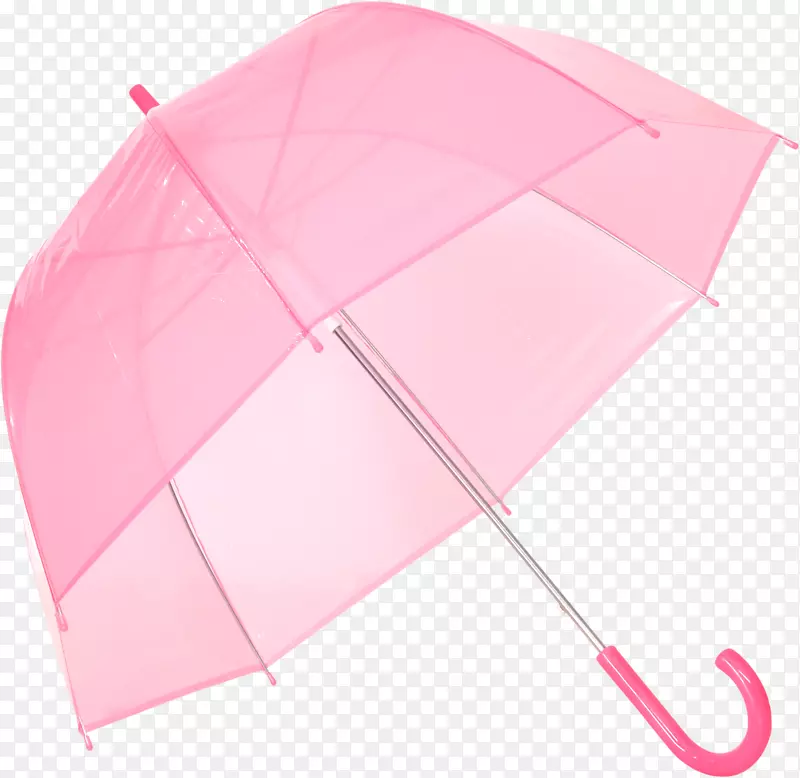 粉色透明雨伞