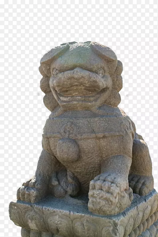 简约装饰石狮子免抠图