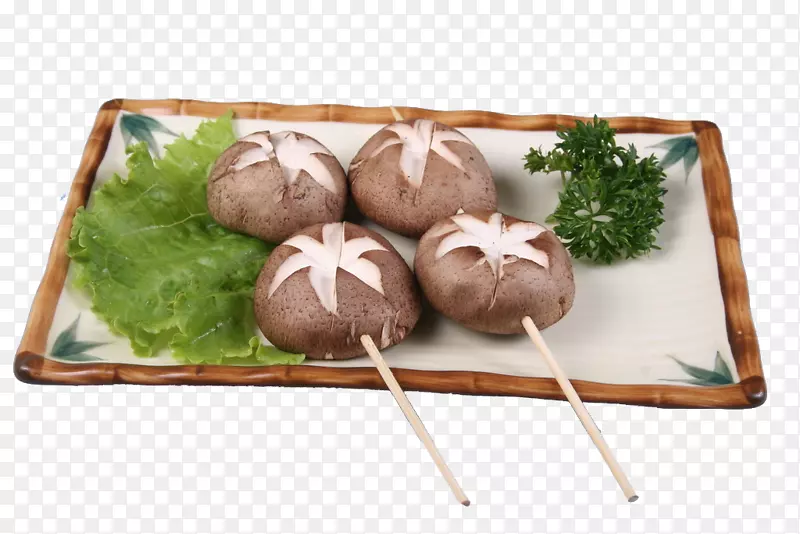 新鲜生菇烤串PNG