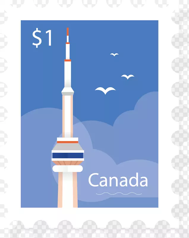 矢量图加拿大邮票