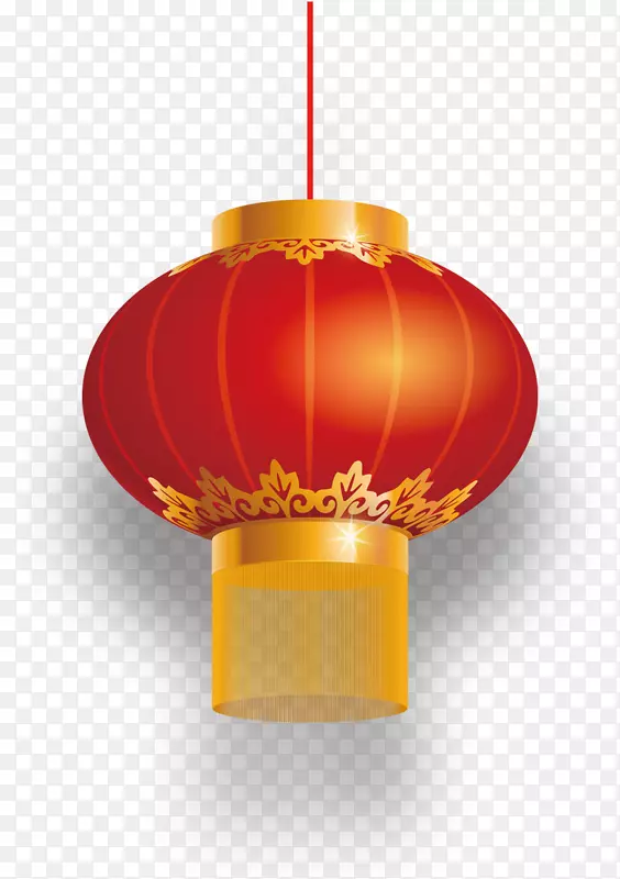中国风红灯笼装饰图案