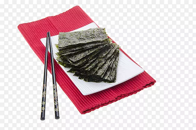 日式风格红桌布海苔