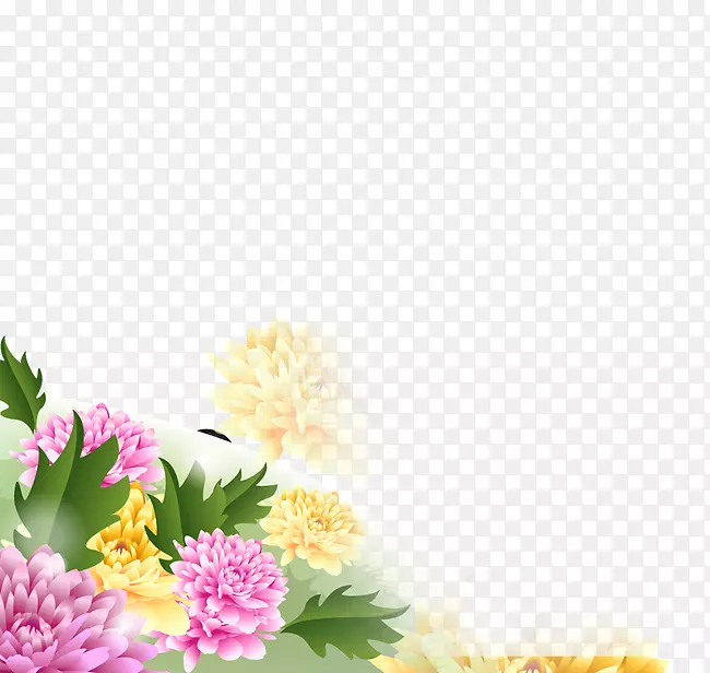 牡丹花卉装饰元素