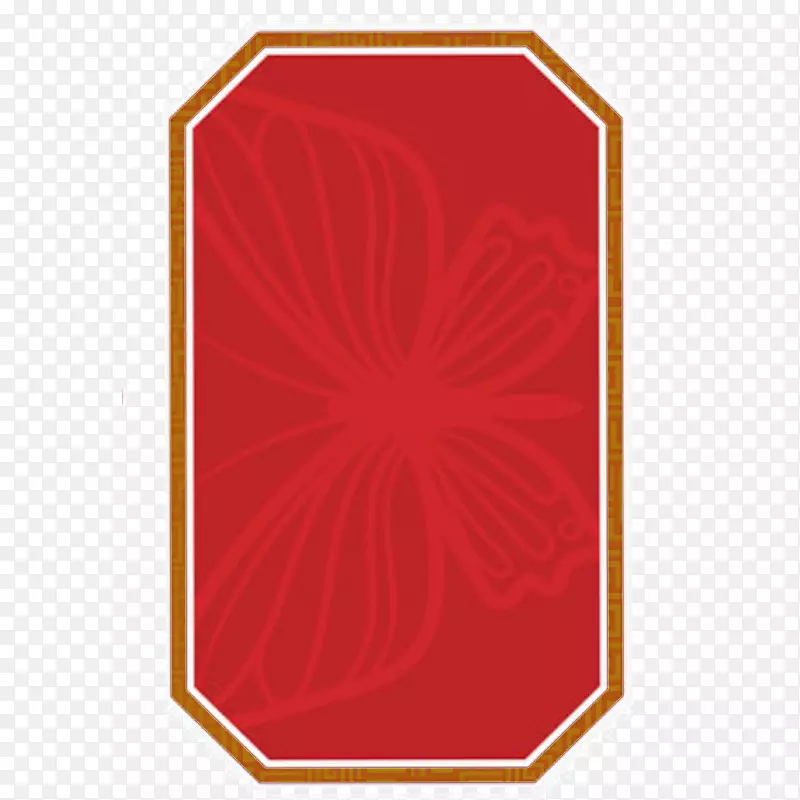 红色创意边框元素