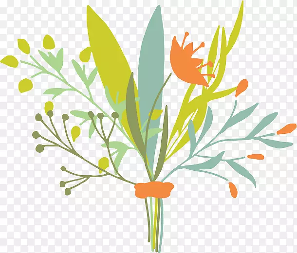 抽象花束绘画