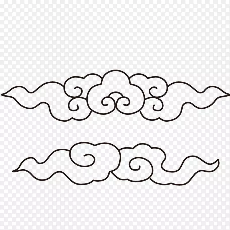 手绘简笔画祥云PNG图片素材下载_图片编号byarvmoq-免抠素材网