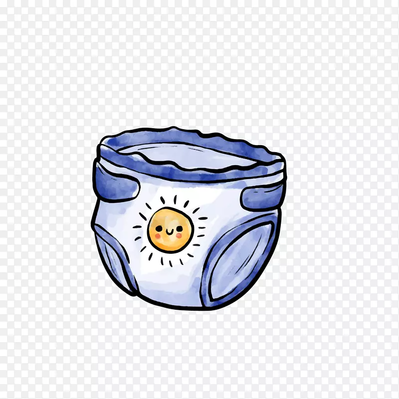 婴儿纸尿裤矢量图