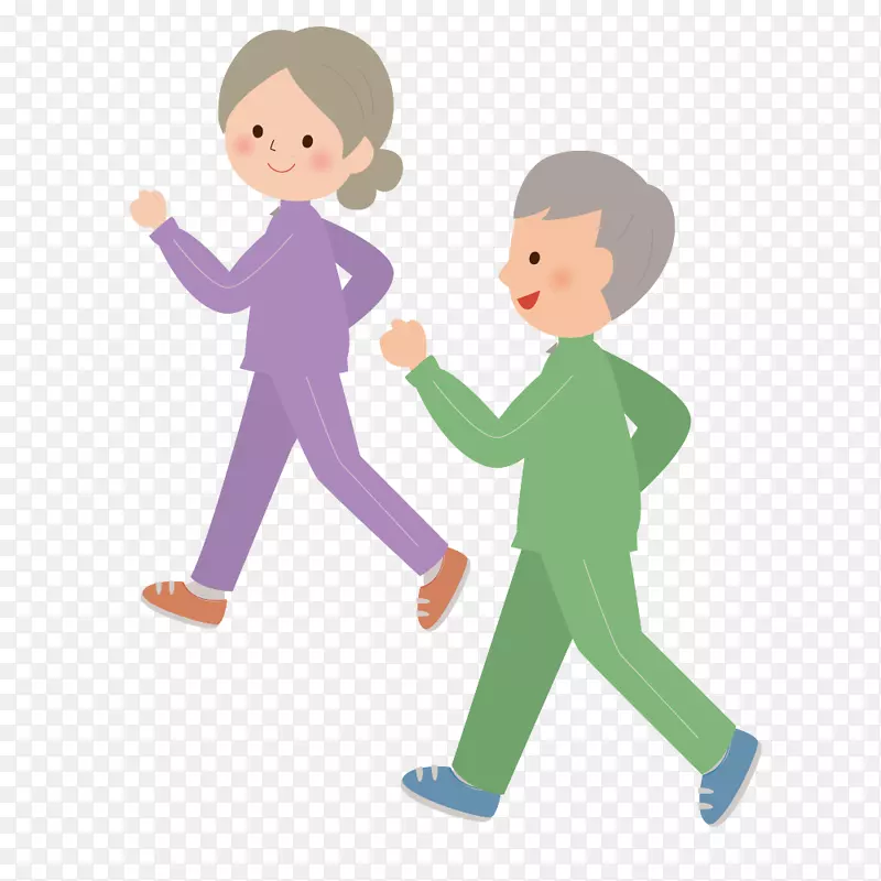 跑步锻炼的夫妻简图