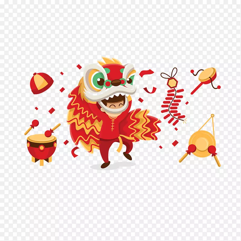 舞狮子素材元素