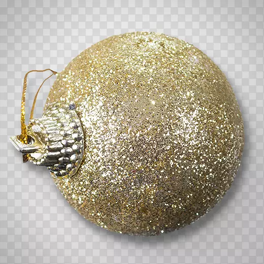 金色光泽圣诞圆球元素