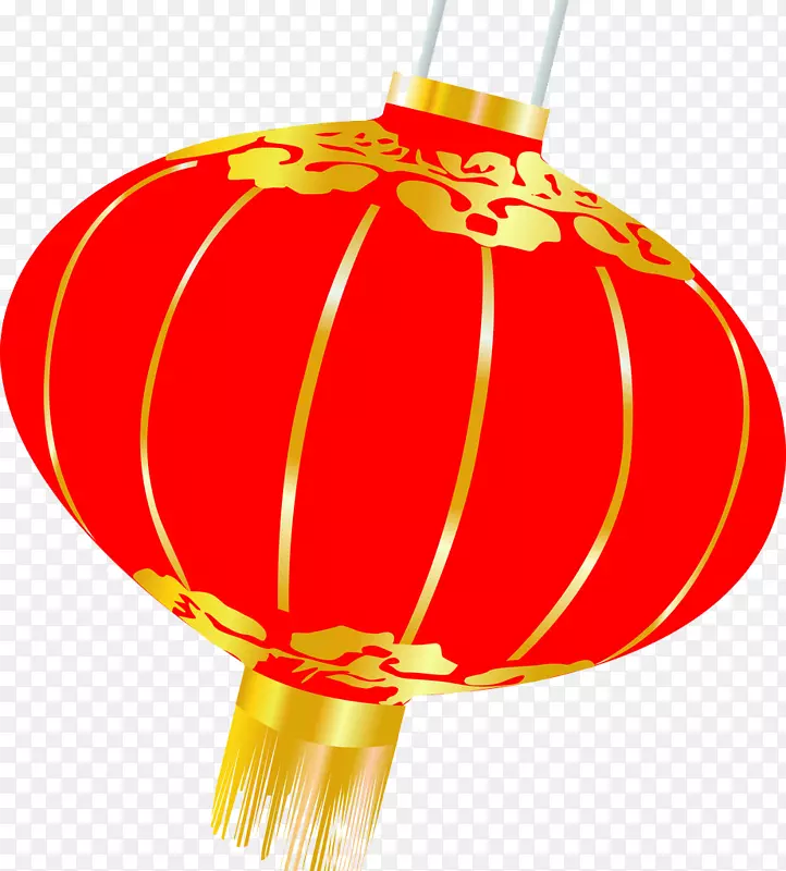 红色装饰灯笼元素