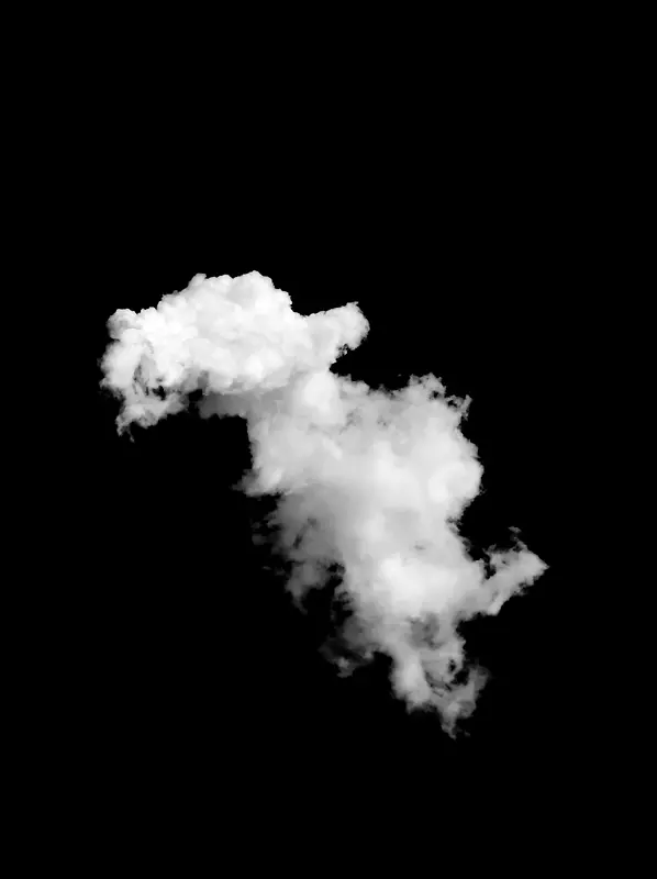漂浮飘散的白色烟柱云朵雾气热气 免扣素材
