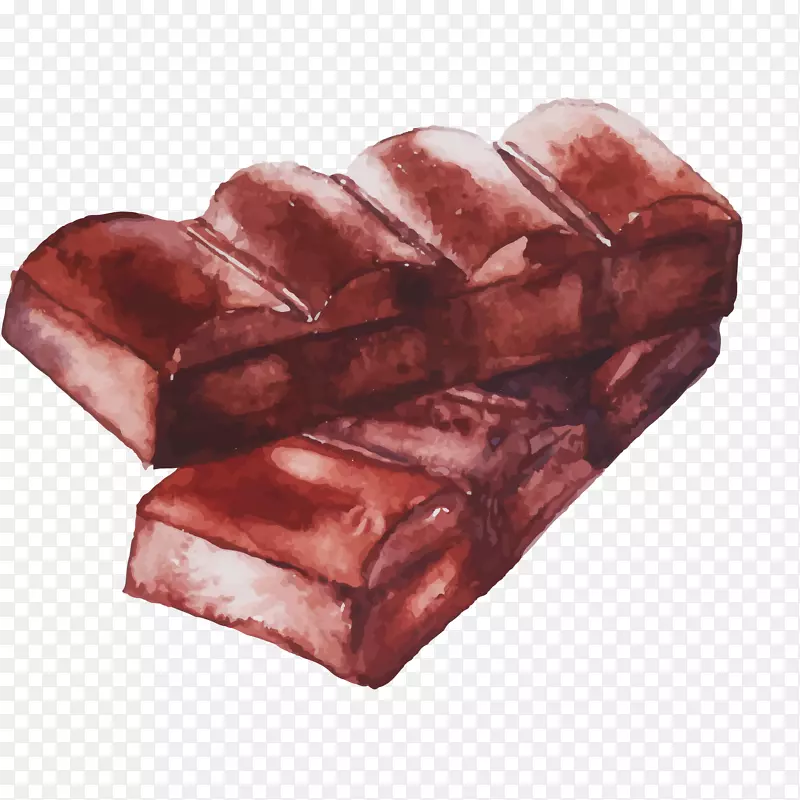水彩手绘巧克力食物设计