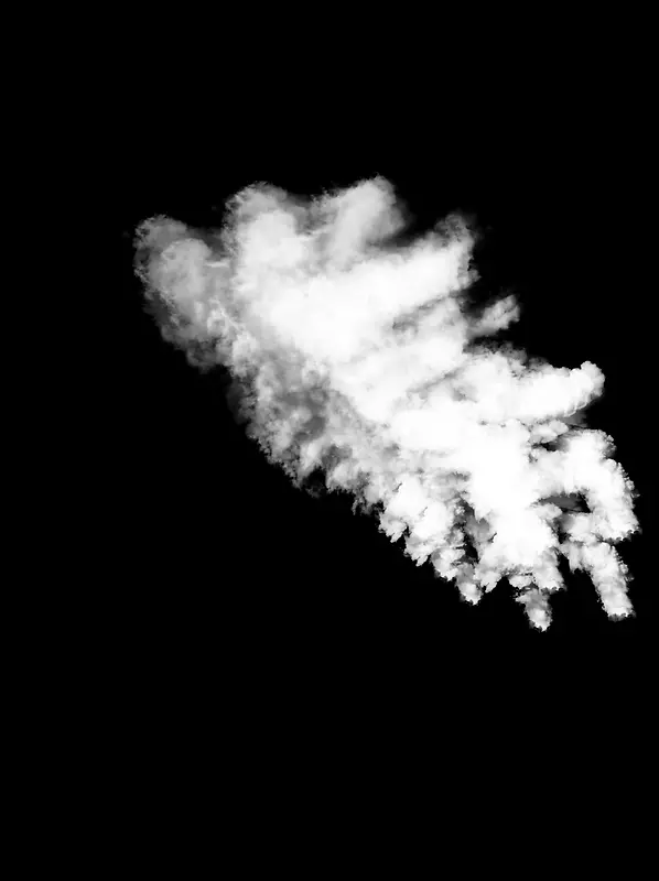 漂浮飘散的白色云朵热气烟雾-免扣素材