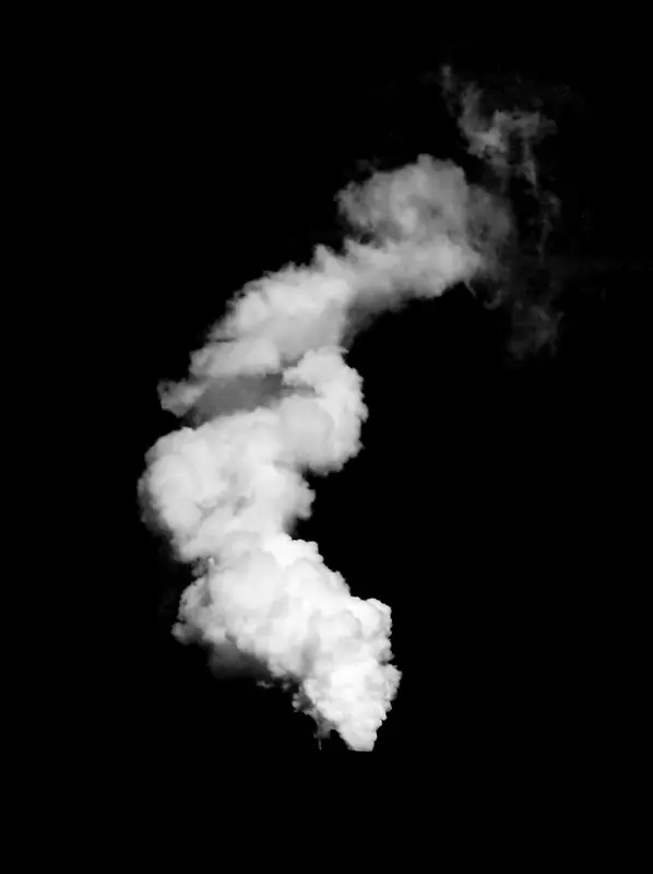 漂浮飘散的白色云朵烟柱雾气烟雾 免扣素材