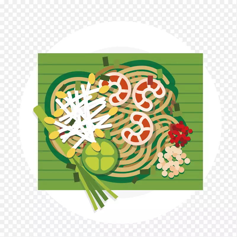 泰国料理矢量图设计