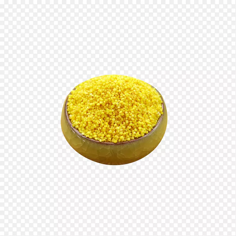 一碗金黄的有机小米