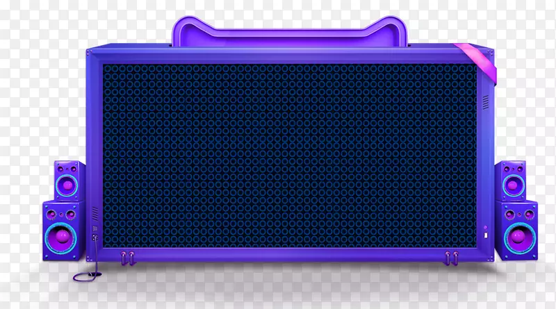 紫色音响背景板