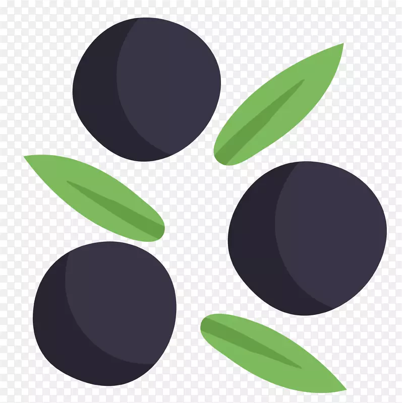 扁平化油橄榄元素图标设计矢量图
