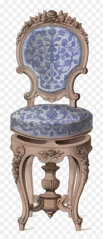 手绘细节复古装饰椅子