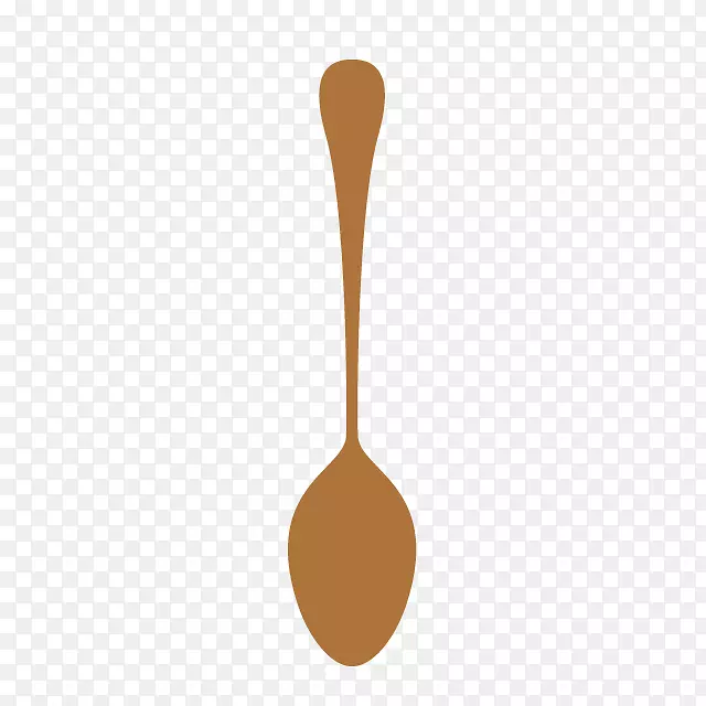 棕色勺子矢量平面