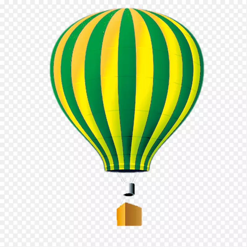 绿色热气球元素