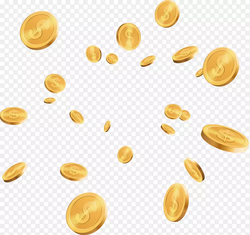 金色的钱币矢量图