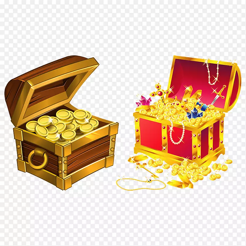 装满金币元宝宝箱