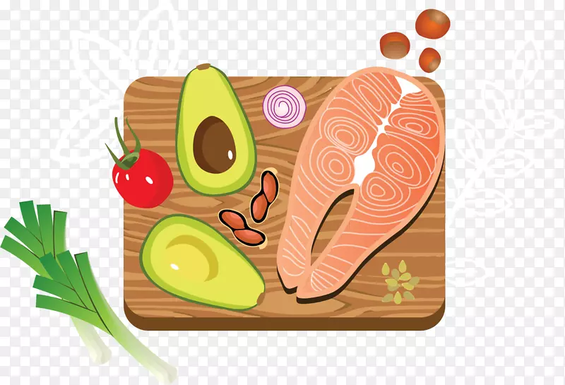 小清新手绘早餐美食插画