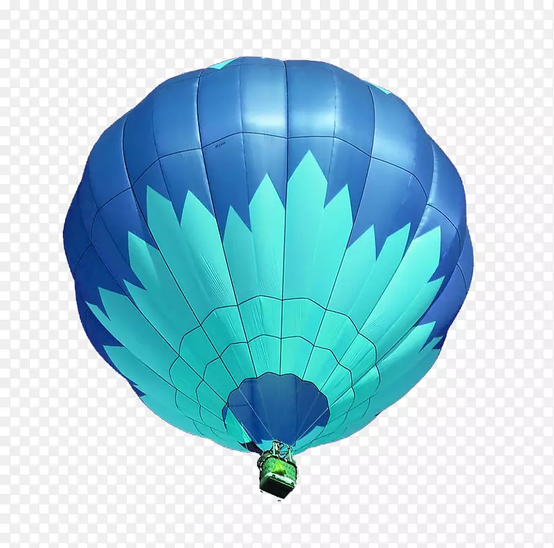蓝色热气球节日促销