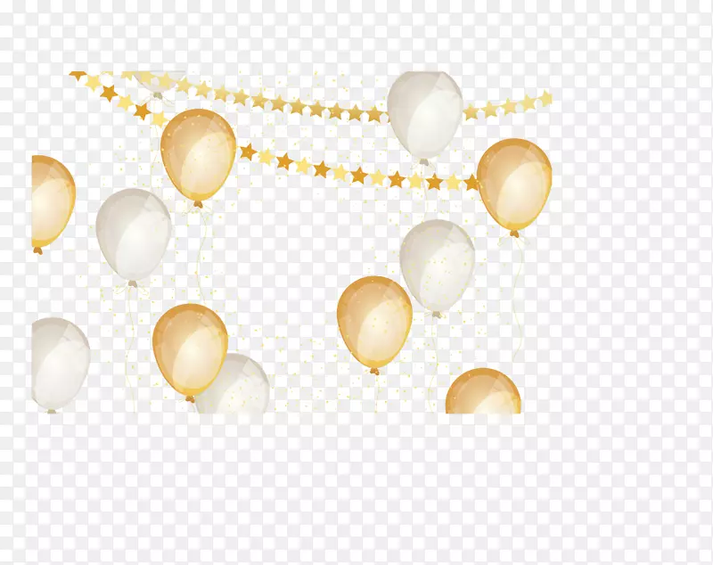 香槟色节日气球花纹
