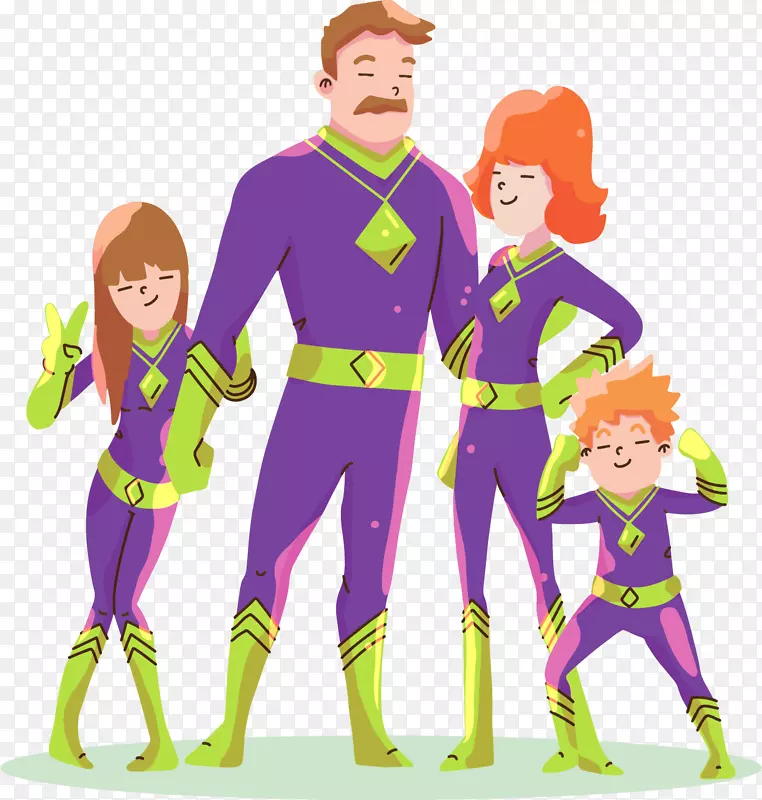 紫色衣服超级英雄