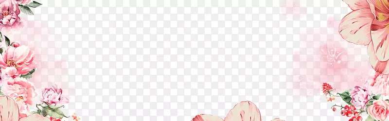 春季美丽水彩花朵