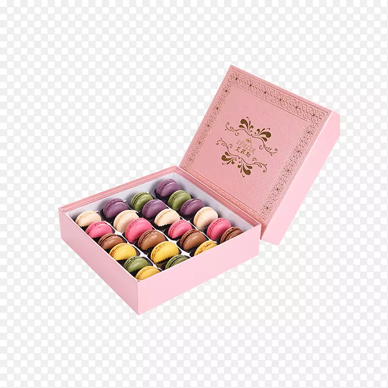 粉红色的巧克力包装盒子