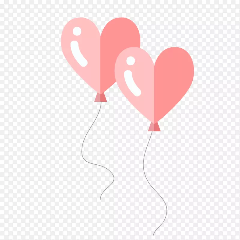 婚礼装饰粉色心形气球