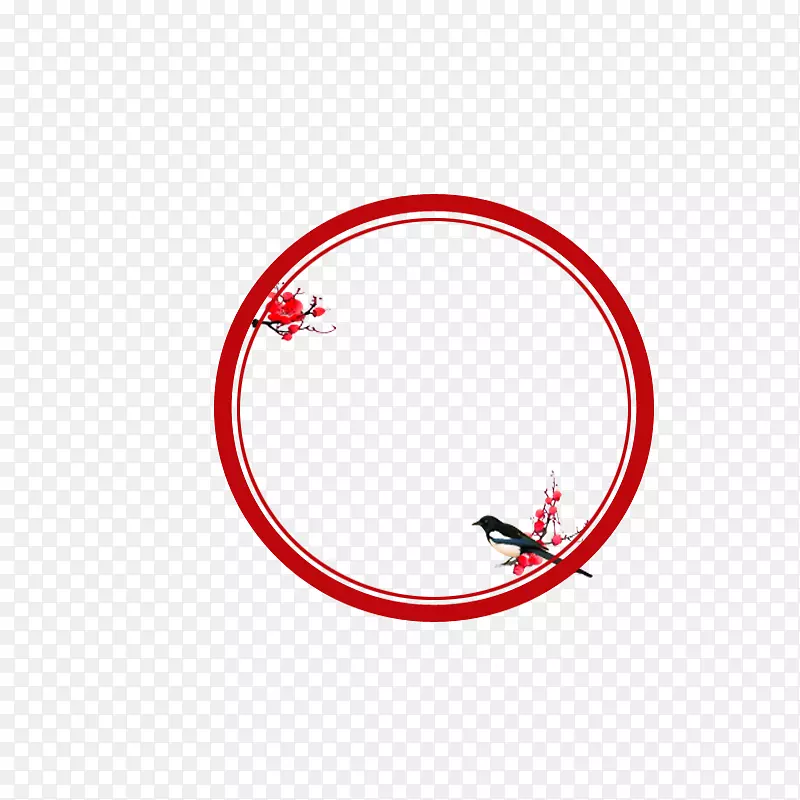 红色古典圆圈