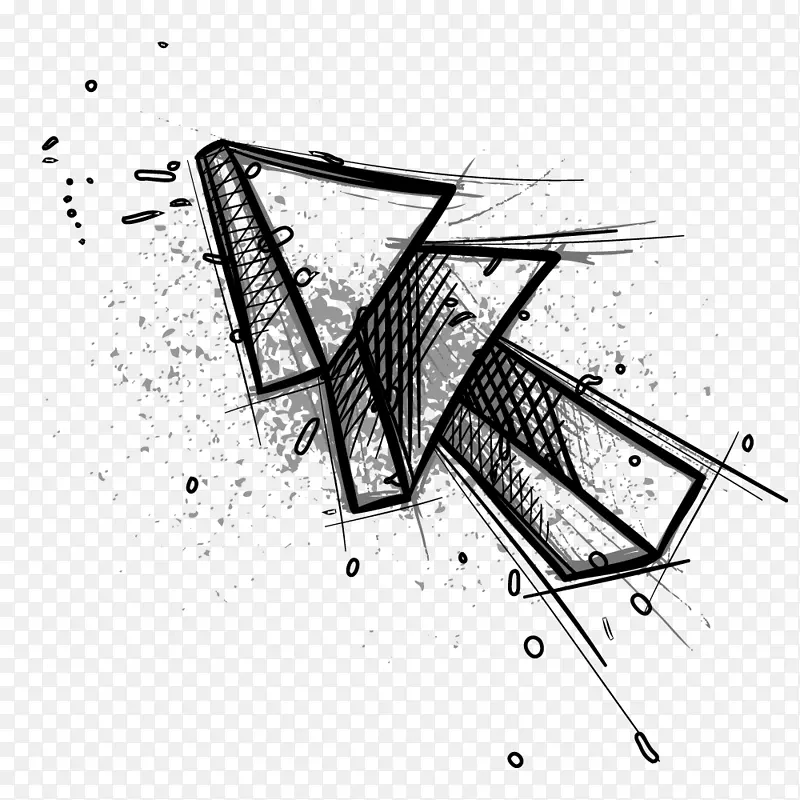 卡通时尚银色弯曲箭头装饰PPT