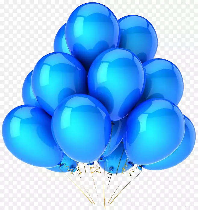 蓝色风格的气球
