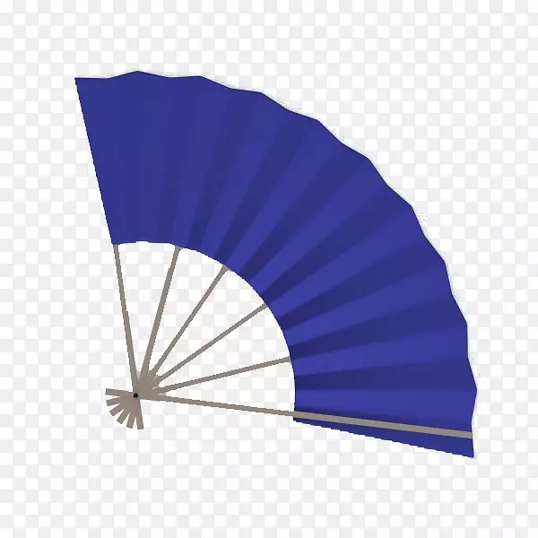 蓝色日本折扇