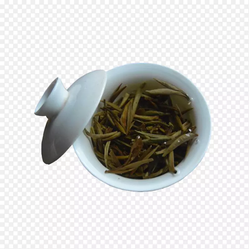 产品实物白毫银针盖碗茶