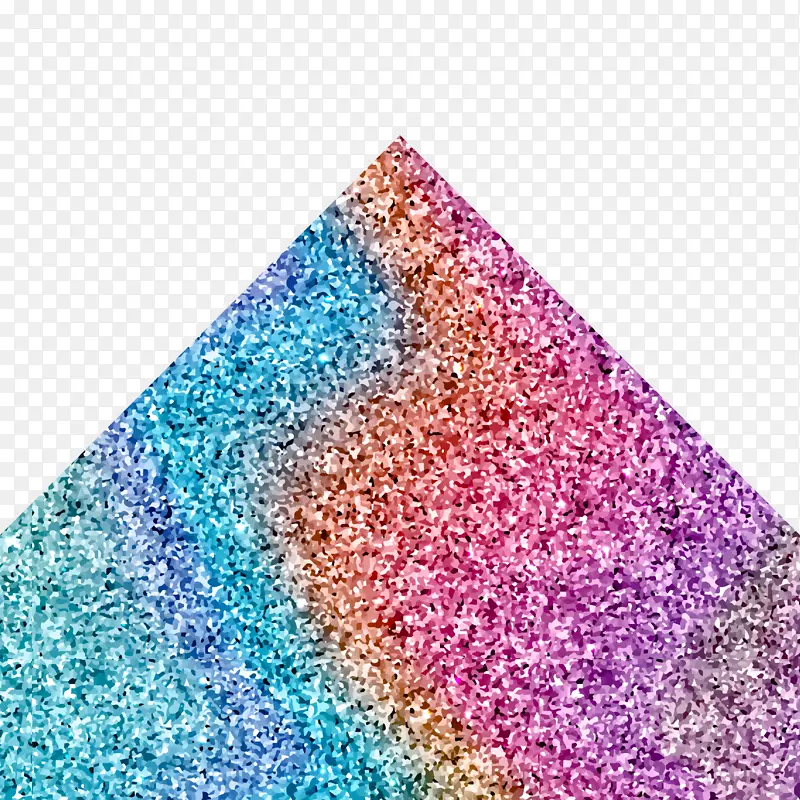 彩色亮片三角形矢量图