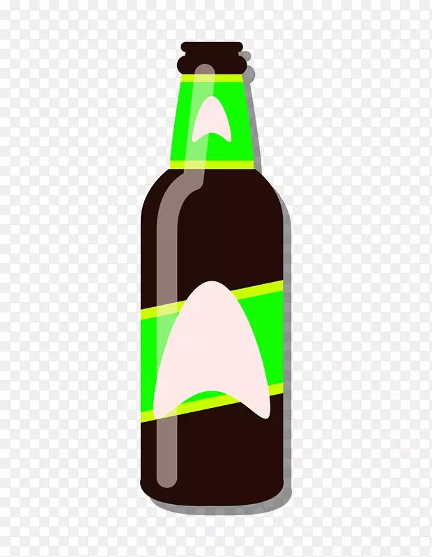 时尚卡通酒瓶广告设计装饰