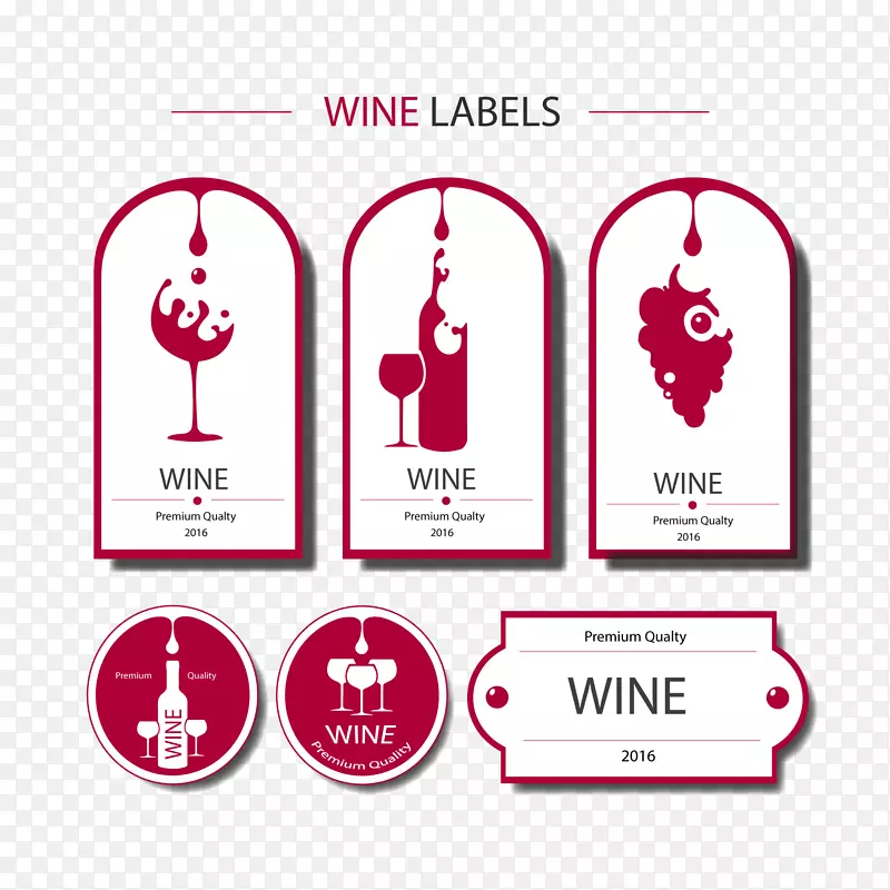 创意葡萄酒标签矢量