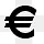 货币标志欧元简单的黑色ipho