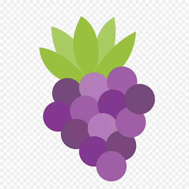 扁平化葡萄水果设计
